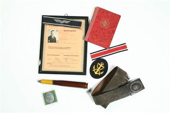 Appraisal: LARGE GROUP OF NAZI ITEMS Includes a large flag a