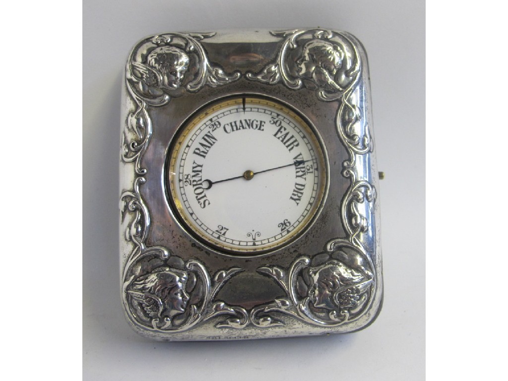 Appraisal: Lot comprising barometer in silver travel case Birmingham