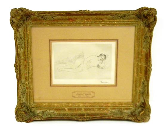 Appraisal: After Pierre-Auguste Renoir French - etching on paper Femme Nue