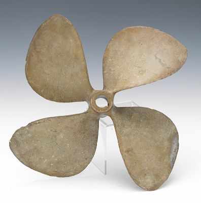 Appraisal: Bronze Propeller Unmarked bronze ship propeller