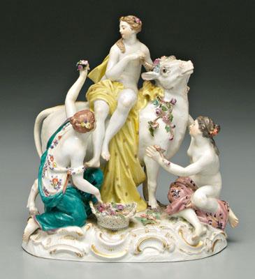 Appraisal: Meissen group Europa and bull blue crossed swords mark under