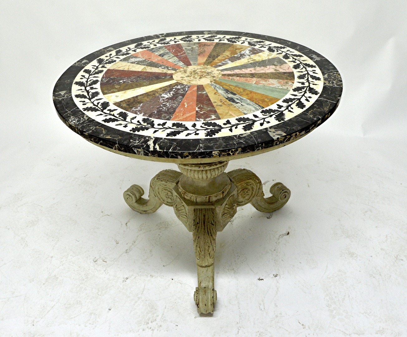 Appraisal: An early th century style centre table the stellar inlaid