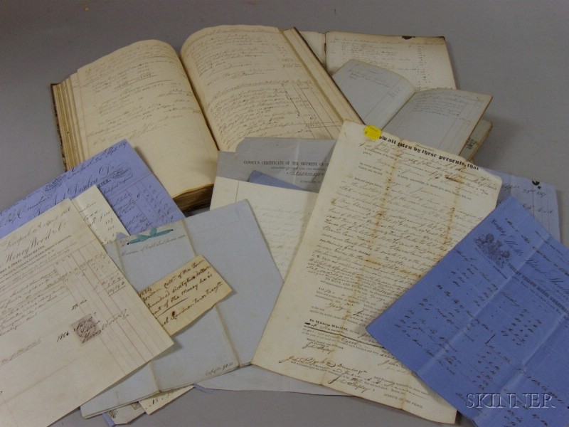 Appraisal: Group of th Century American and British Shipping Ledgers Documents