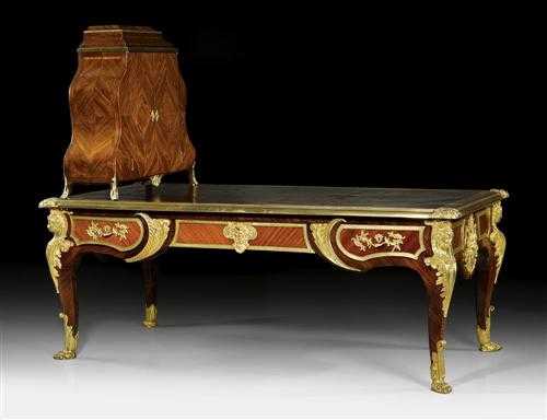 Appraisal: CARTONNIER Louis XV Paris th century Tulipwood veneer inlaid with