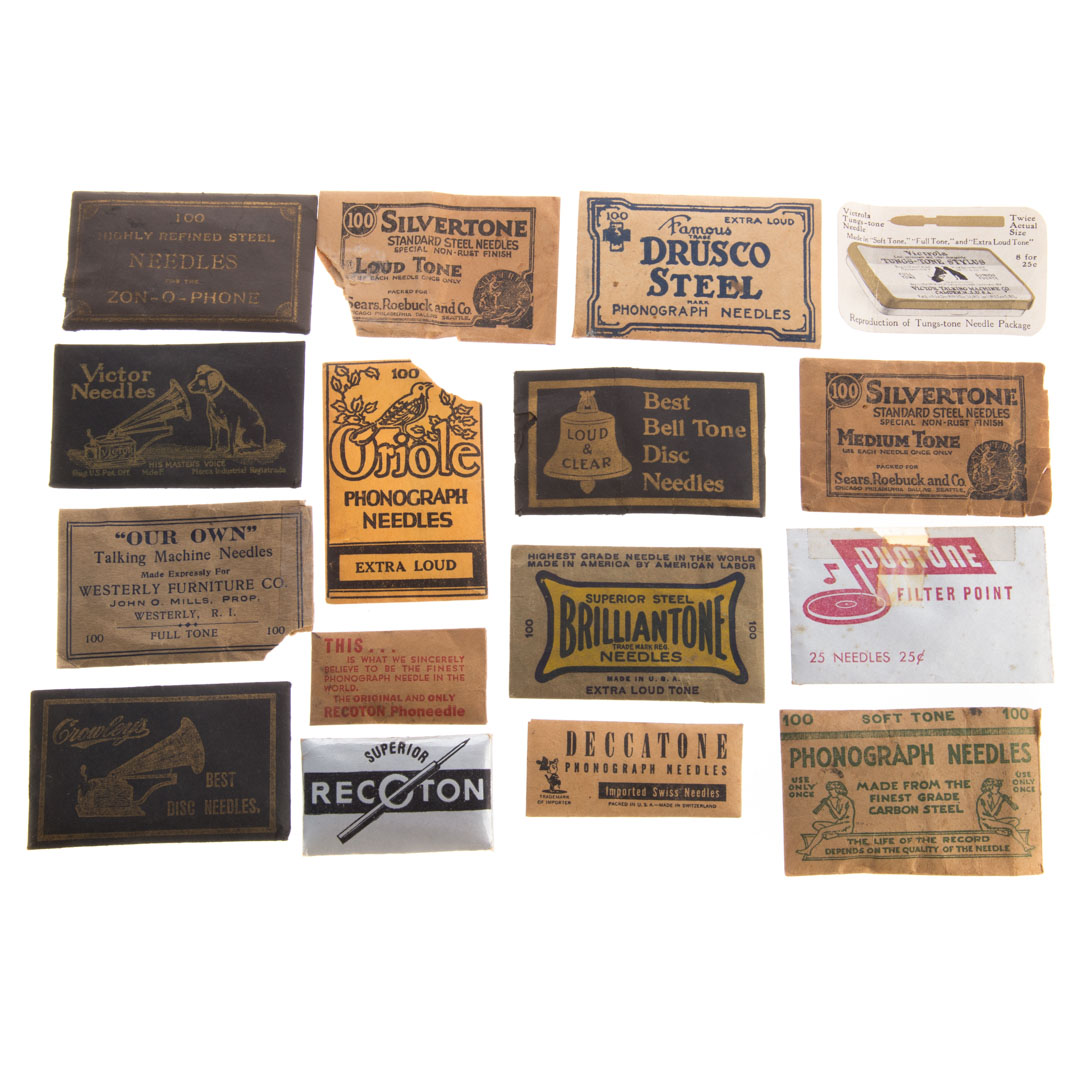 Appraisal: assorted phonograph needle packets various off brands Condition Poor to