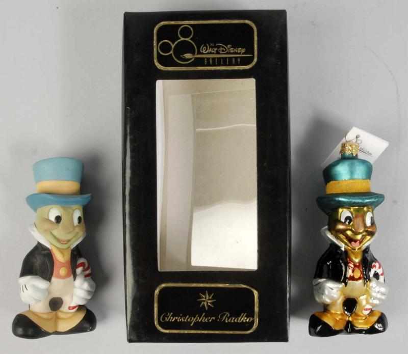 Appraisal: Lot of Walt Disney Jiminy Cricket Items Description Contemporary Includes