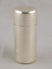 Appraisal: A Victorian silver cylindrical scent bottle in fitted case by