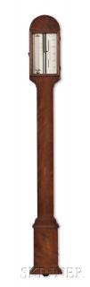 Appraisal: Charles Wilder Mercury Stick Barometer Peterboro New Hampshire dome-top mahogany