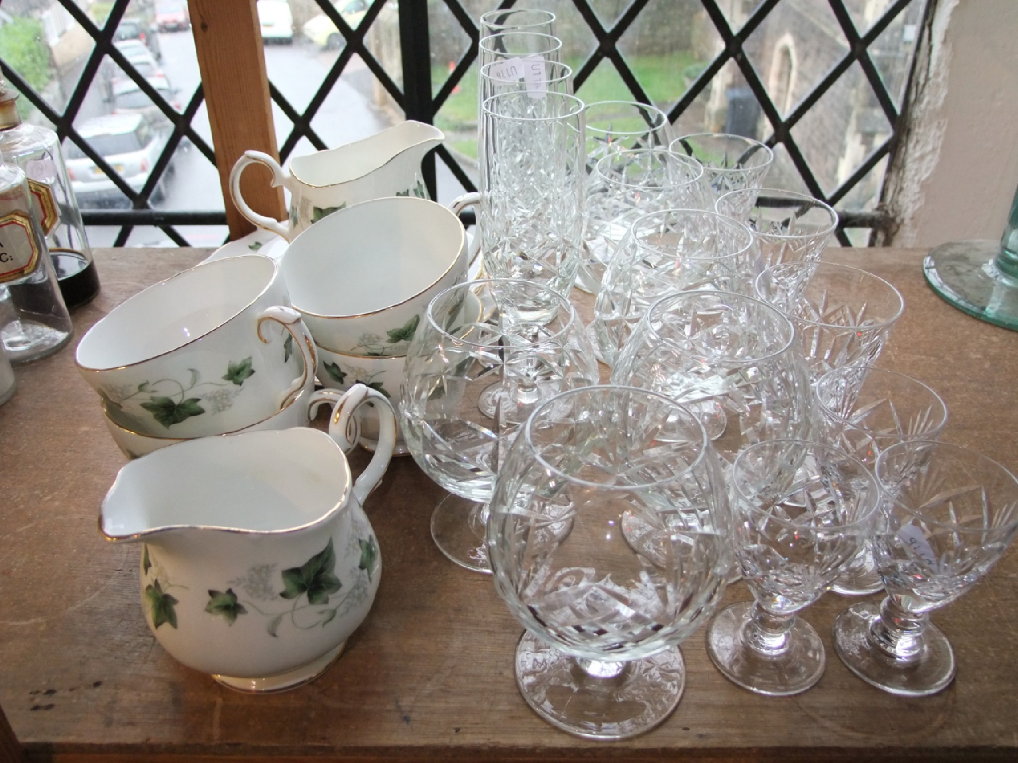 Appraisal: Assorted drinking glasses to include snifters wines flutes etc all