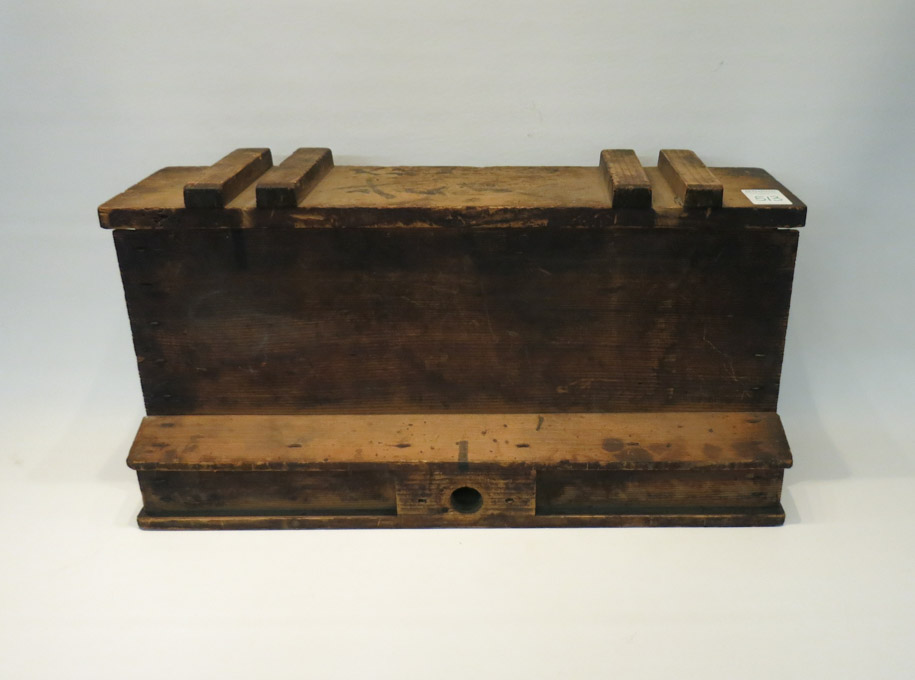 Appraisal: EARLY TO MID CENTURY JAPANESE FUIGO BLACKSMITH BOX BELLOWS the