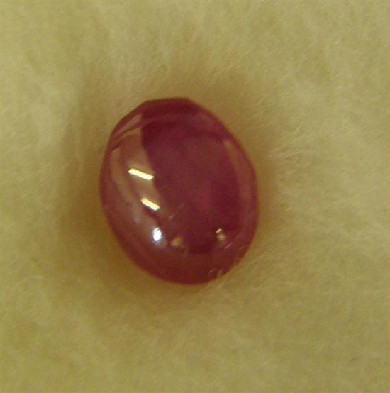 Appraisal: Oval cabochon loose star ruby approximately cts