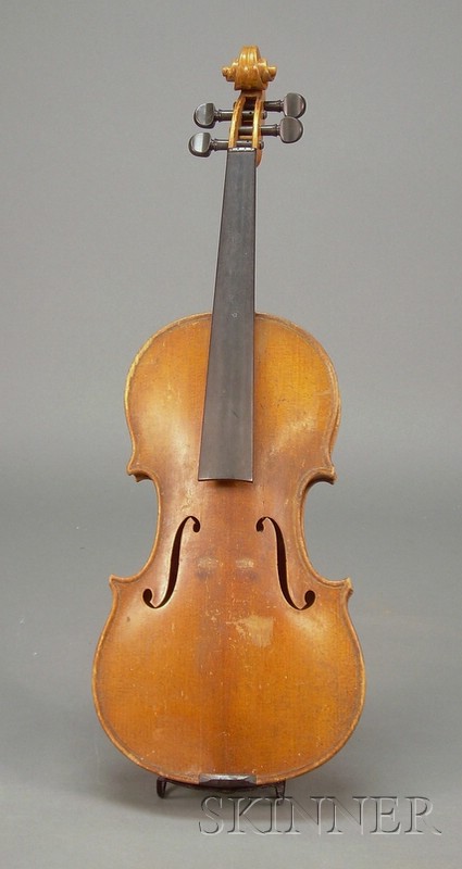 Appraisal: Czech Violin c labeled COPY OF ANTONIUS STRADIVARIUS MADE IN