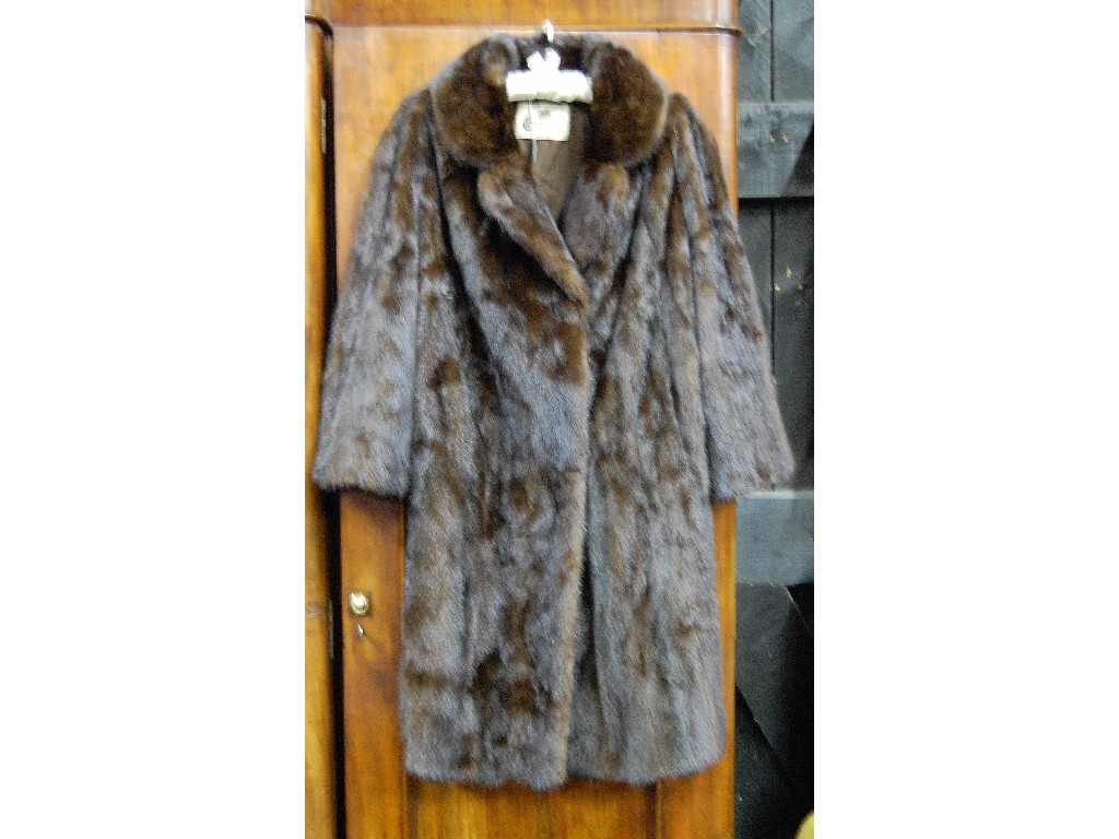 Appraisal: Lady's full-length mink fur coat originally retailed by Eric's Southampton