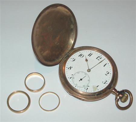 Appraisal: A ct gold slimline hunter pocket watch NOT GOLD GOLD-PLATED