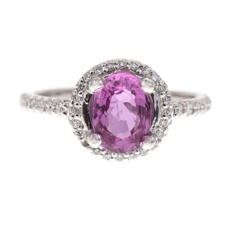 Appraisal: A GIA Cert ct Pink Sapphire Ring in K K