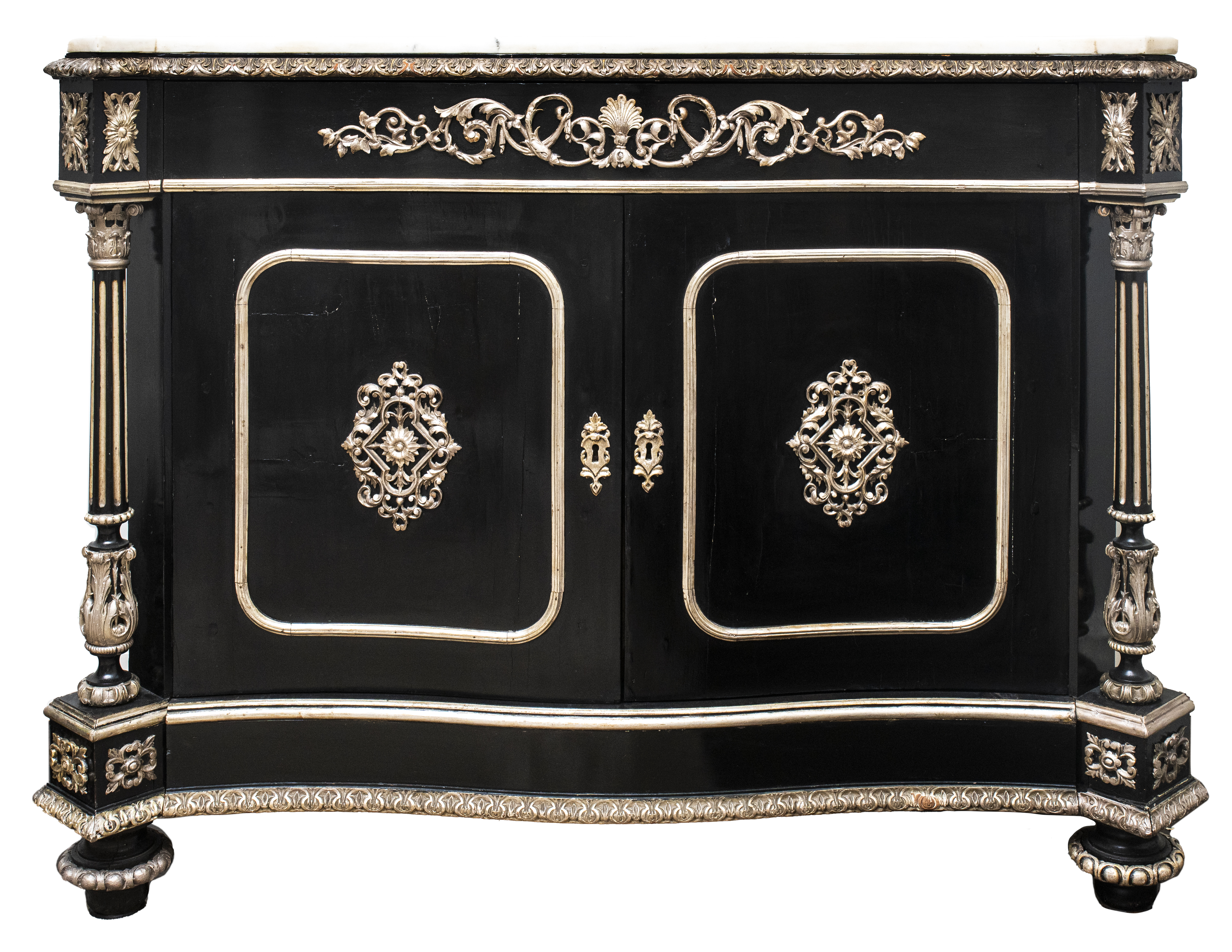 Appraisal: NAPOLEON III EBONIZED MEUBLE D'APPUI CABINET Napoleon III French Second