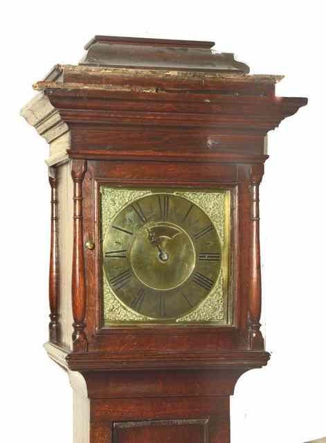 Appraisal: AN TH CENTURY OAK LONGCASE CLOCK of simple form with