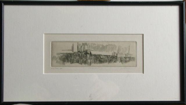 Appraisal: Altman engraving ''Market'' '' x '' image size x as