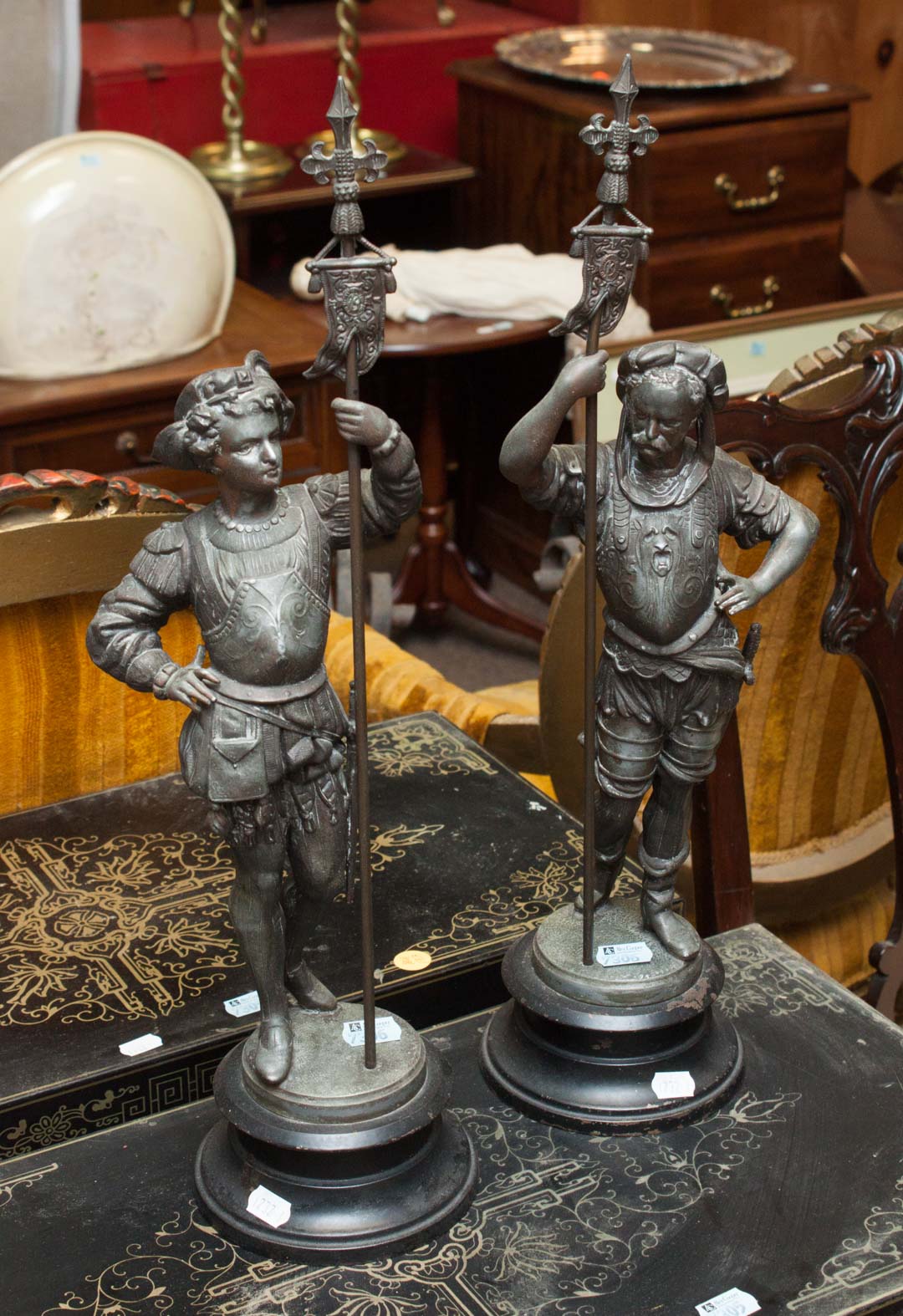 Appraisal: Pair of spelter figures