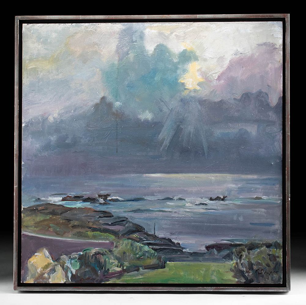 Appraisal: Framed William Draper Painting - Stormy Irish Sky William Draper