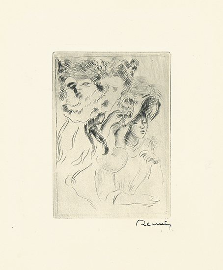 Appraisal: PIERRE-AUGUSTE RENOIR Le Chapeau pingl me planche Drypoint on cream