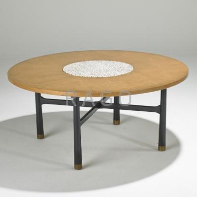 Appraisal: STYLE OF HARVEY PROBBER Cocktail table USA s Walnut bleached