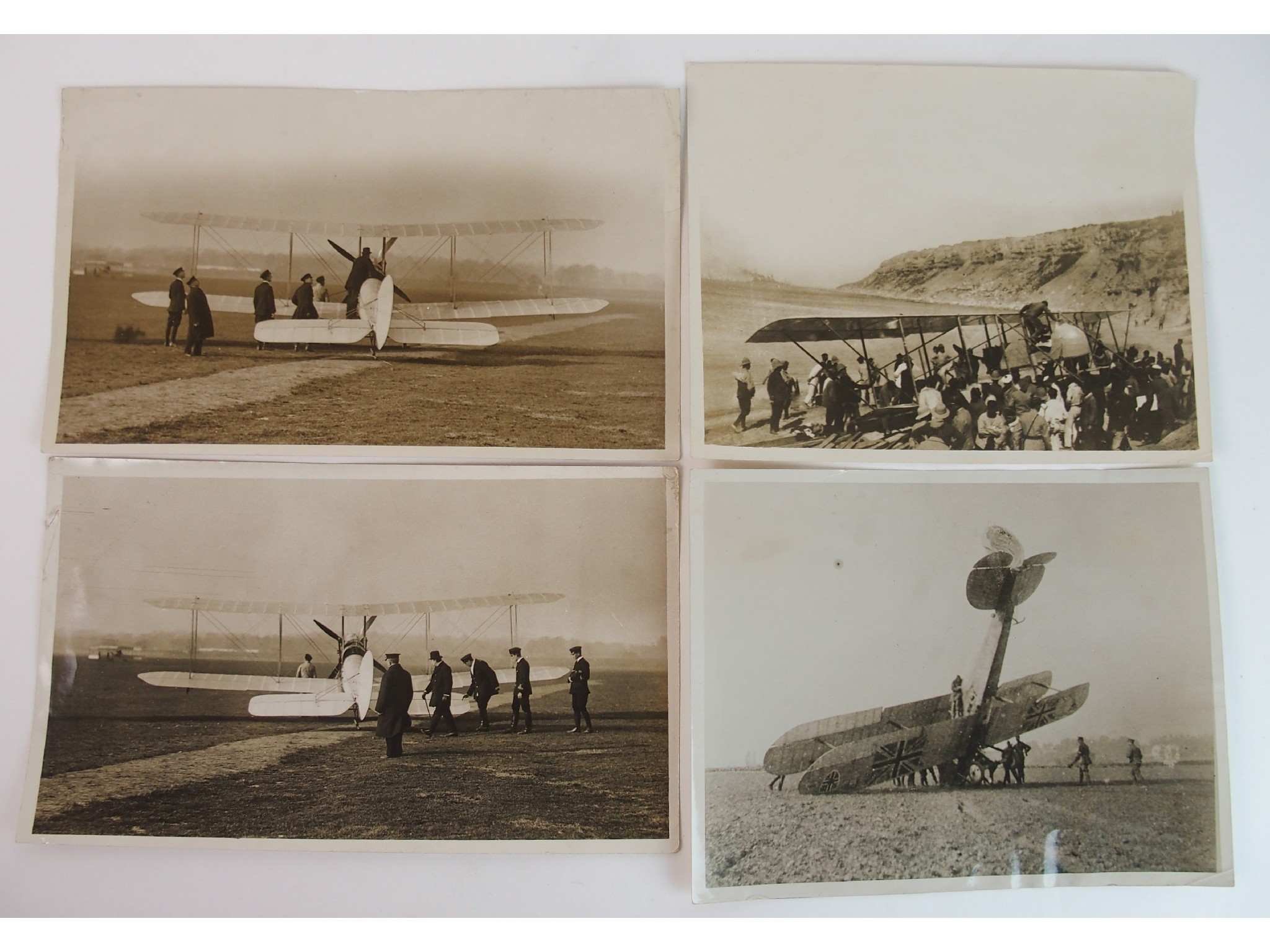 Appraisal: Seventeen early Aeroplane press release photographsan album containing original press