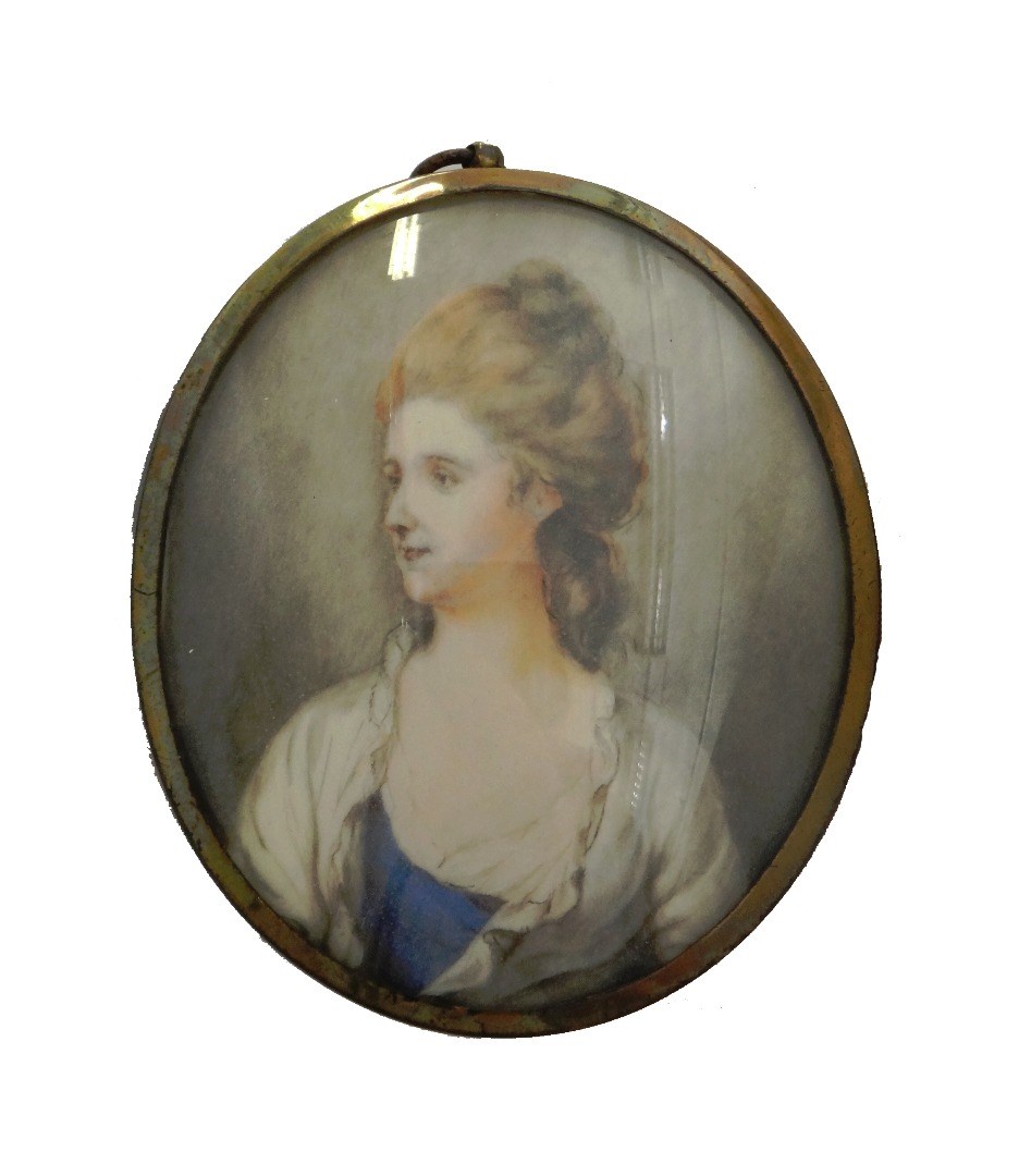 Appraisal: Late th century English School portrait miniature on ivory of