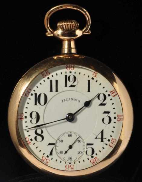 Appraisal: Illinois Gold-Filled Pocket Watch Description jewels Does not run properly