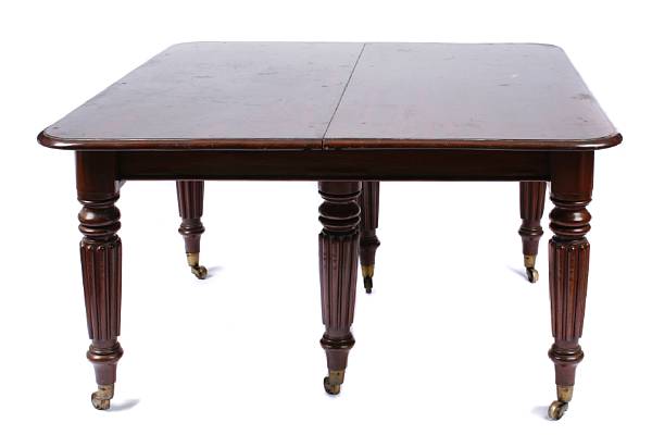 Appraisal: A Regency mahogany extension dining table with three leaves losses