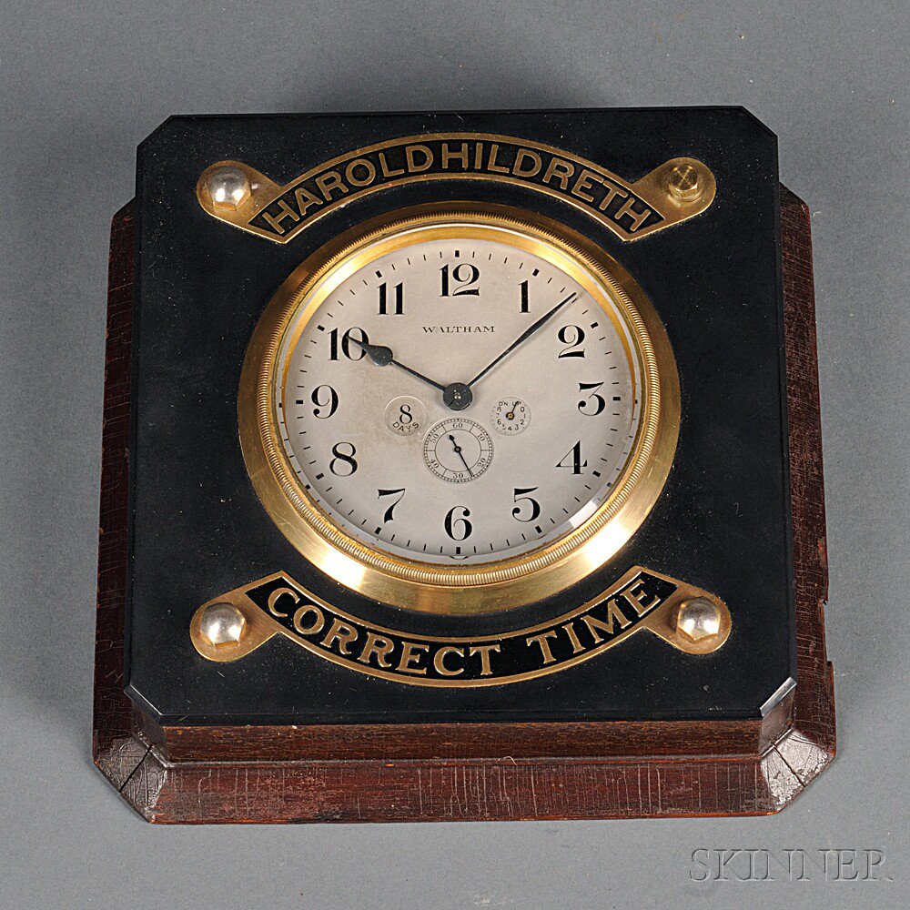 Appraisal: Waltham Watch Company Eight-day Chronometer Watch Waltham Massachusetts c No