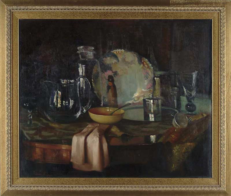 Appraisal: PAULINE LENNARDS PALMER American - TABLE TOP STILL LIFE Oil