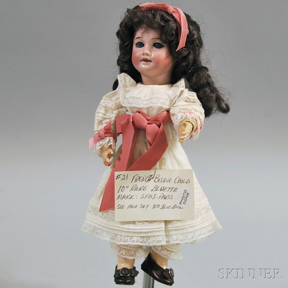 Appraisal: SFBJ Bisque Head Girl Doll France early th century possibly