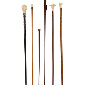 Appraisal: Four Canes or Walking Sticks th th Century of various