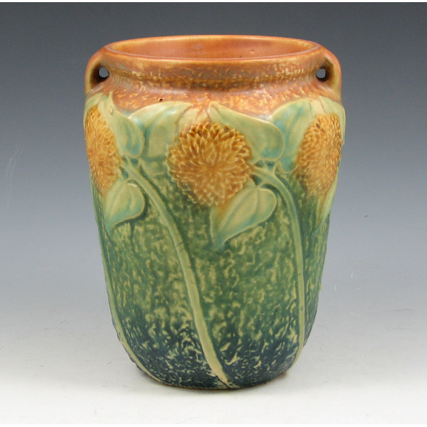 Appraisal: Roseville Sunflower - vase Unmarked There is a minute glaze