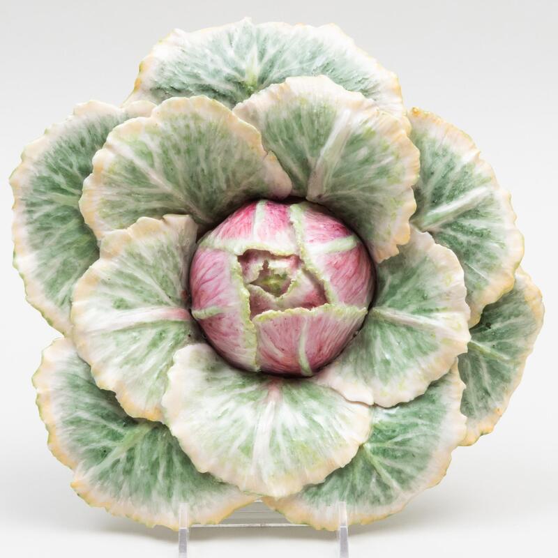 Appraisal: Lady Anne Gordon Porcelain Model of a Cabbage Black monogram