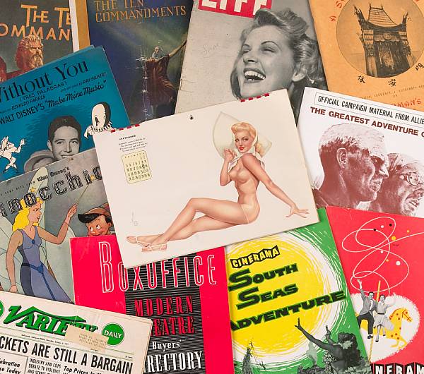 Appraisal: A large collection of Hollywood-related ephemera s- s Housed in