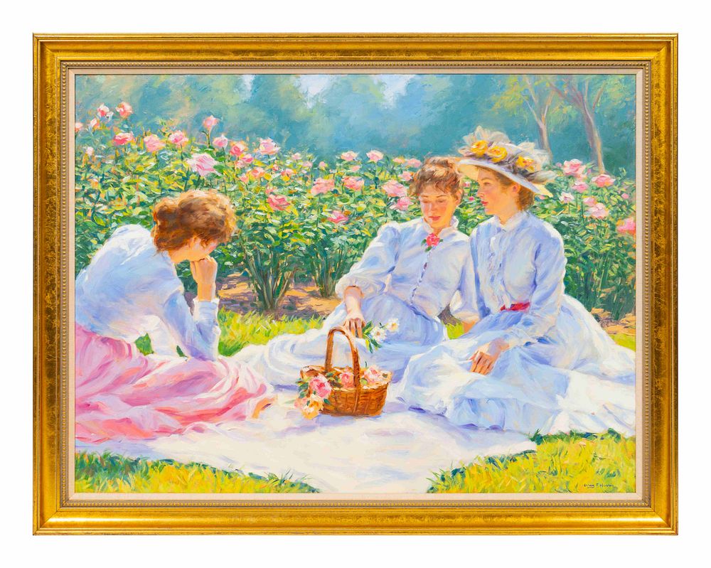 Appraisal: Gregory F Harris American b Three Ladies in White Seated