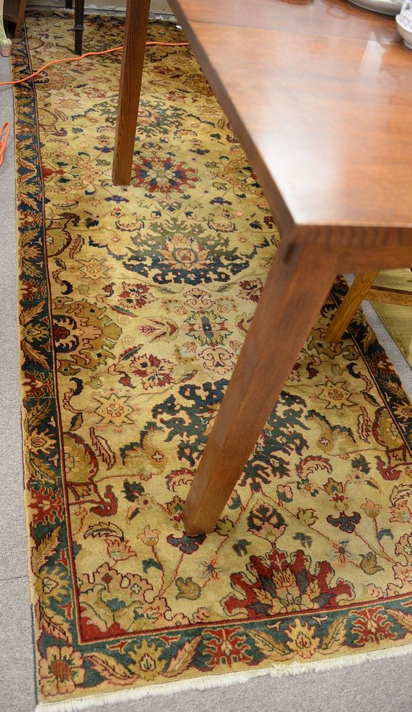 Appraisal: Oriental hall runner wool with floral design ' x '