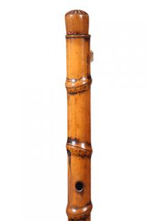 Appraisal: Flute Cane- Ca - A most unusual early bamboo flute