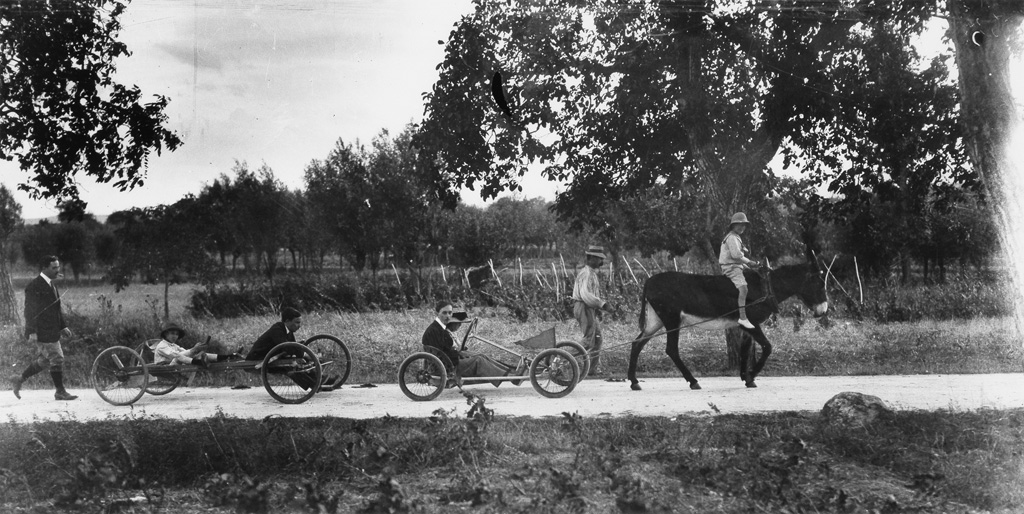 Appraisal: JACQUES-HENRI LARTIGUE - Motoring Silver print the image measuring x