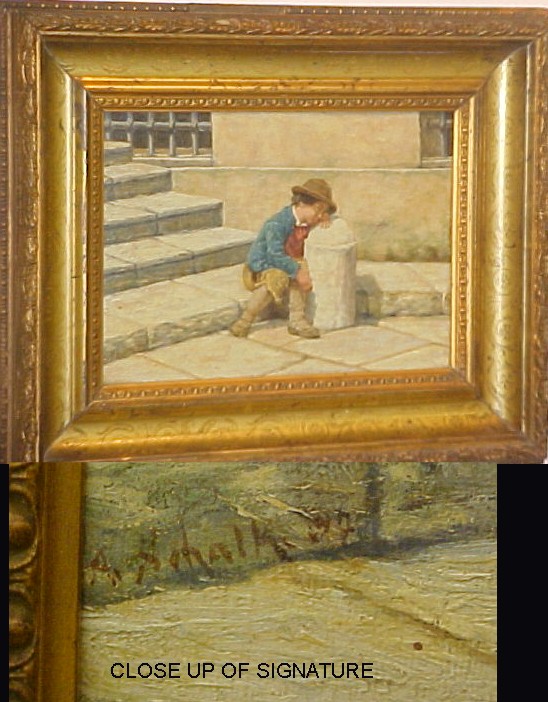 Appraisal: A Schalk th C continental oil on artist board little