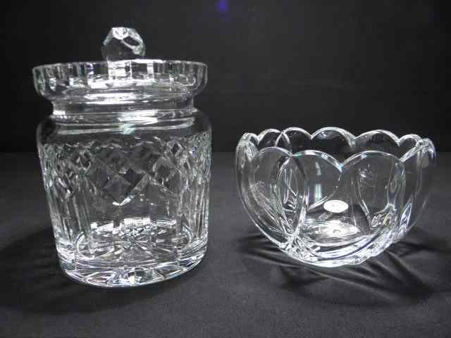 Appraisal: Waterford cut crystal ''Lismore'' pattern covered biscuit jar and a