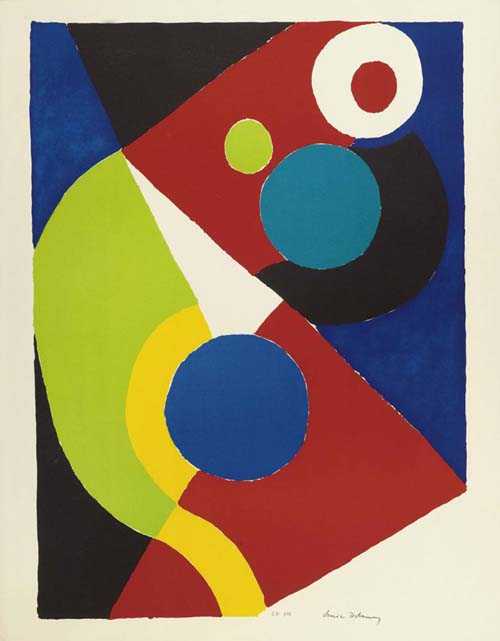 Appraisal: DELAUNAY SONIA Circus Colour lithograph e a XVII Signed lower