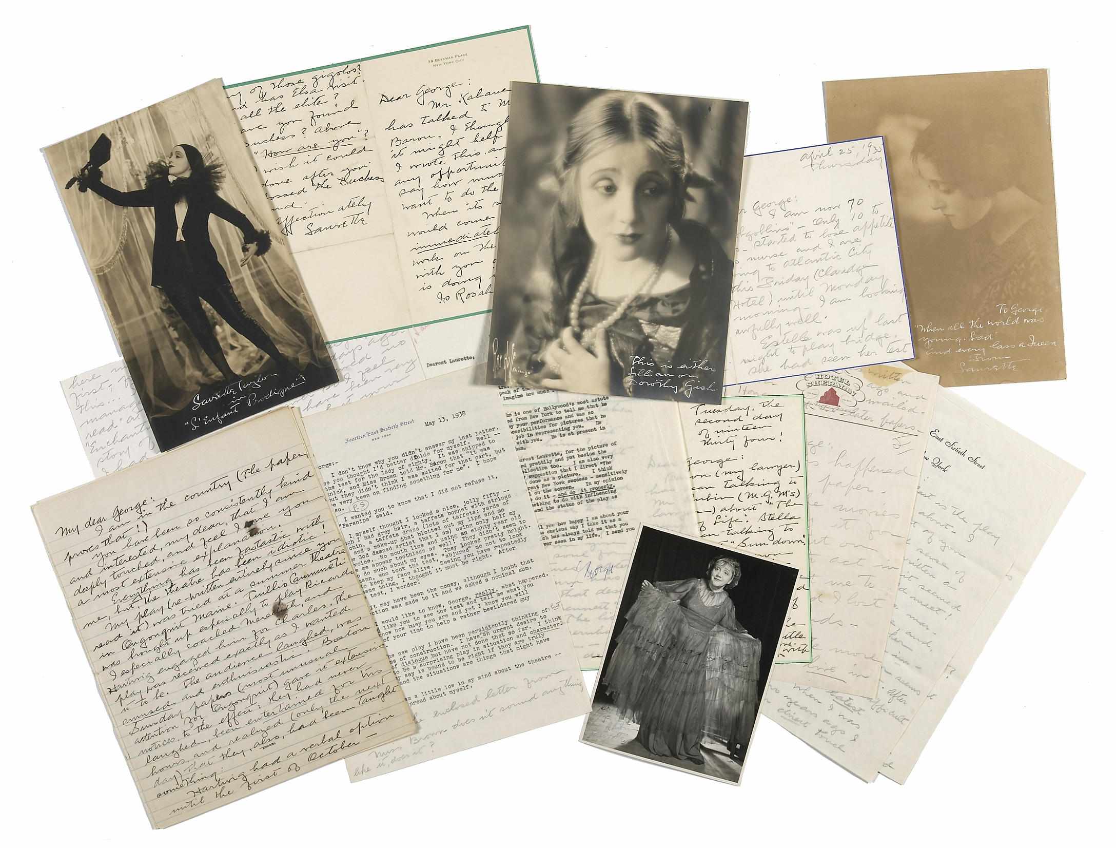 Appraisal: Laurette Taylor archive A group of handwritten letters and one