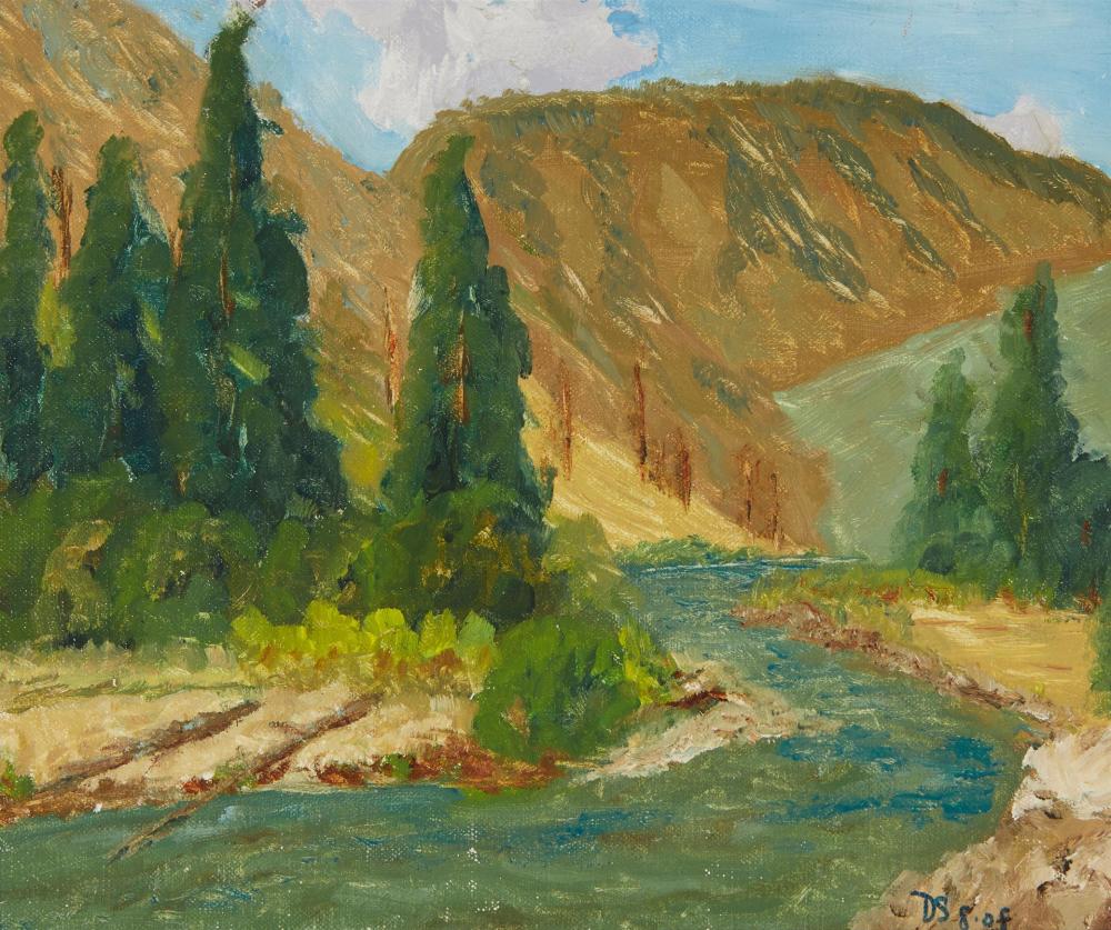 Appraisal: George David Sturges - N Fork Shoshone River Oil on