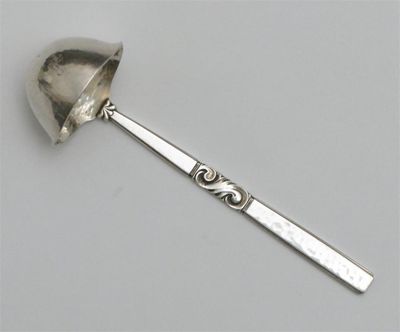 Appraisal: A Georg Jensen silver Scroll pattern ladle stamped marks cm