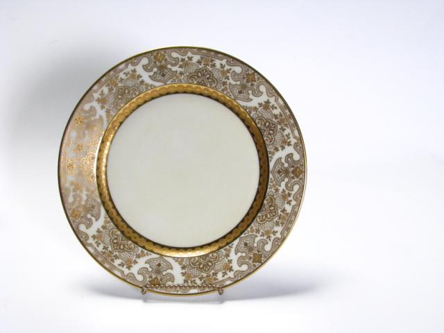 Appraisal: Set of six Limoges Guerin dinner plates with gold rim