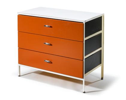 Appraisal: GEORGE NELSON american - Chest of drawers White laminate top