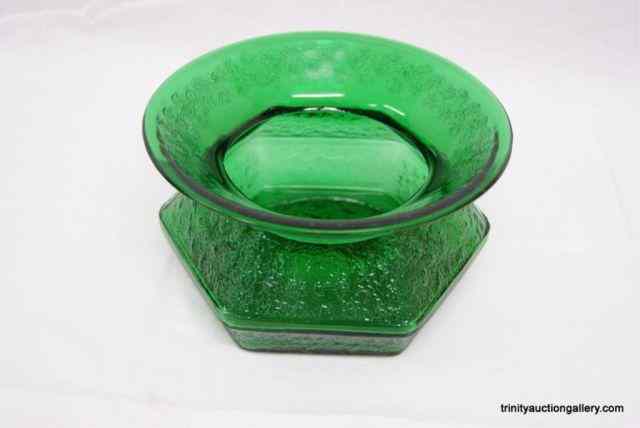 Appraisal: Vintage Forest Green Glass SpittoonThis is for a early 's